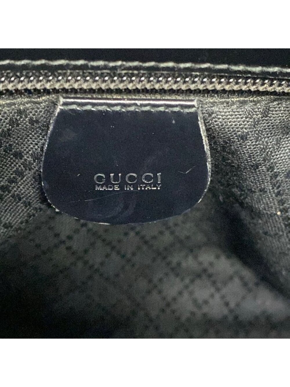 Gucci Tote Bag Bamboo Black Beige Leather - Picture 9 of 10
